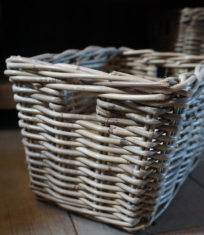 Rene Houtman Lademand Rotan Grey L34 x B24 x H20 Cm