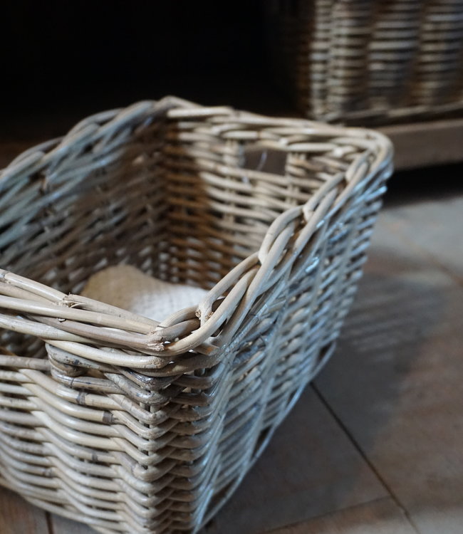 Rene Houtman Lademand Rotan Grey L34 x B24 x H20 Cm