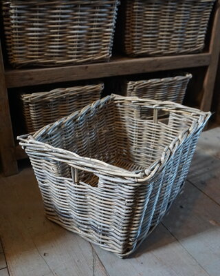 Rene Houtman Lademand Rotan Grey L50 x B40 x H30 Cm