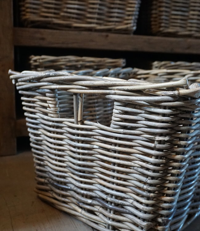 Rene Houtman Lademand Rotan Grey L50 x B40 x H30 Cm