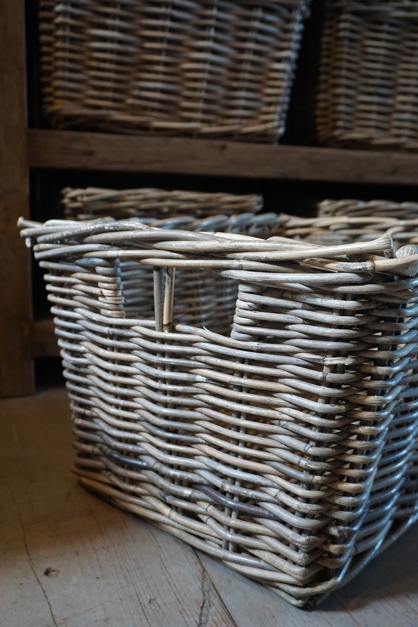 Rene Houtman Lademand Rotan Grey L50 x B40 x H30 Cm
