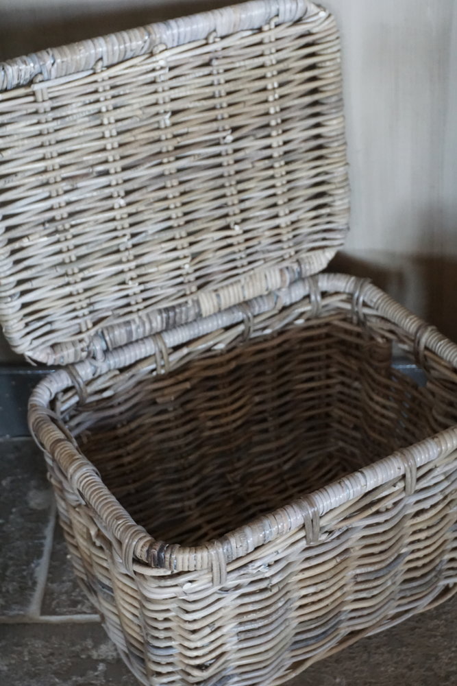 Gevlochten plantenmand, rotan hangmanden, gevlochten opbergmand, decoratieve opbergbakken, rieten manden for opslag(S