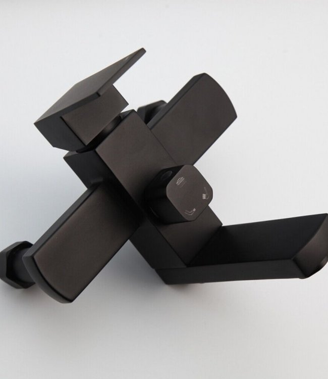 Rene Houtman Zwarte Regendouche | Opbouw | Vierkante douchekop