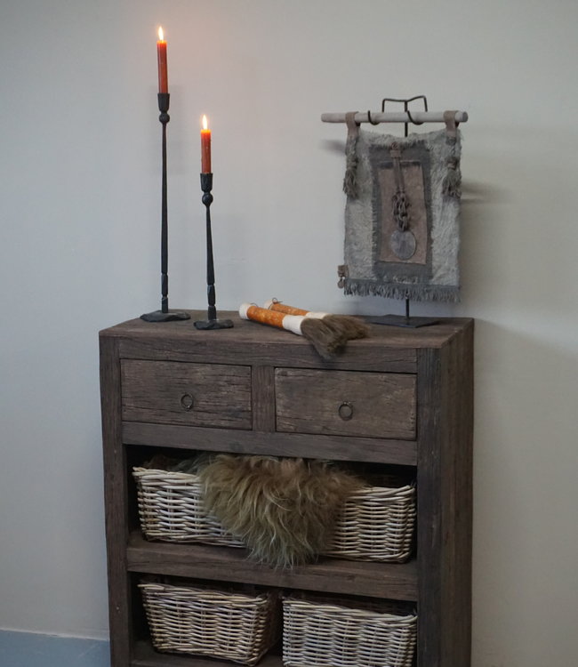 Rene Houtman Sidetable 2 Lades Lia B80xD38xH90 Old Teak