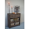 Sidetable 2 Lades Lia B80xD38xH90 Old Teak