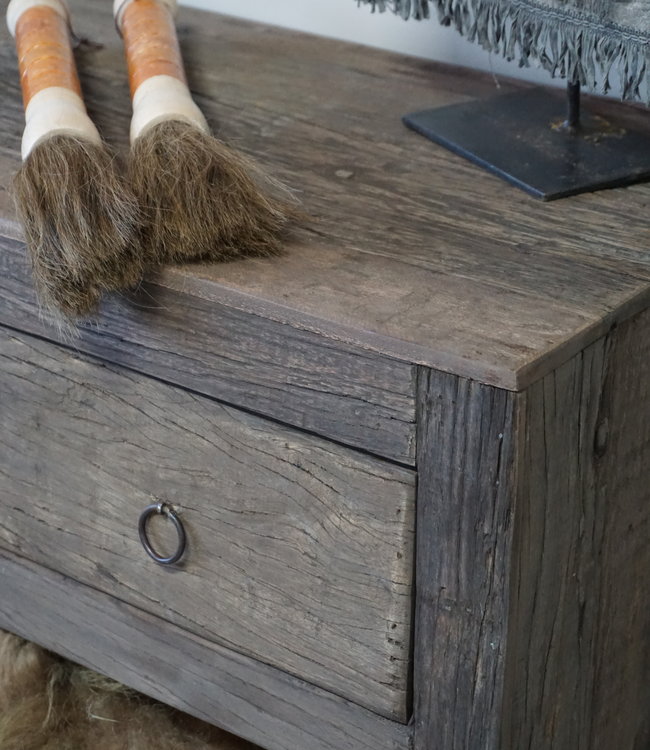 Rene Houtman Sidetable 2 Lades Lia B80xD38xH90 Old Teak