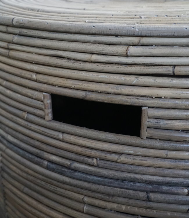 Rene Houtman Wasmand Rond Naturel Rotan H66 x D55 cm