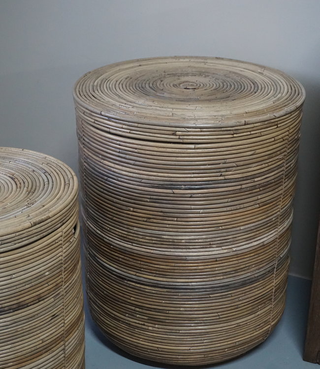 Rene Houtman Wasmand Rond Naturel Rotan H66 x D55 cm