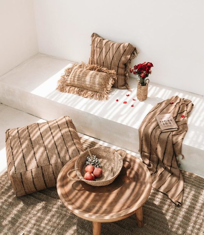 Bazar Bizar The S'il Vous Plaid - Beige & Zwart - L130 x B170 cm