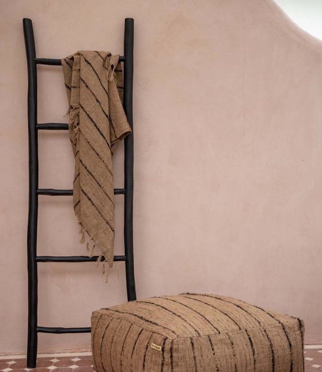 Bazar Bizar The S'il Vous Plaid - Beige & Zwart - L130 x B170 cm