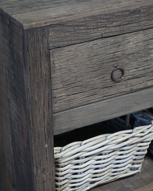 Rene Houtman Landelijk Badkamermeubel Oud Hout 80 cm