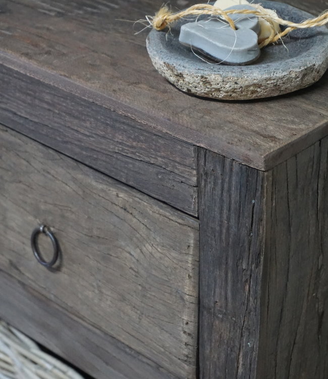 Rene Houtman Landelijk Badkamermeubel Oud Hout 80 cm