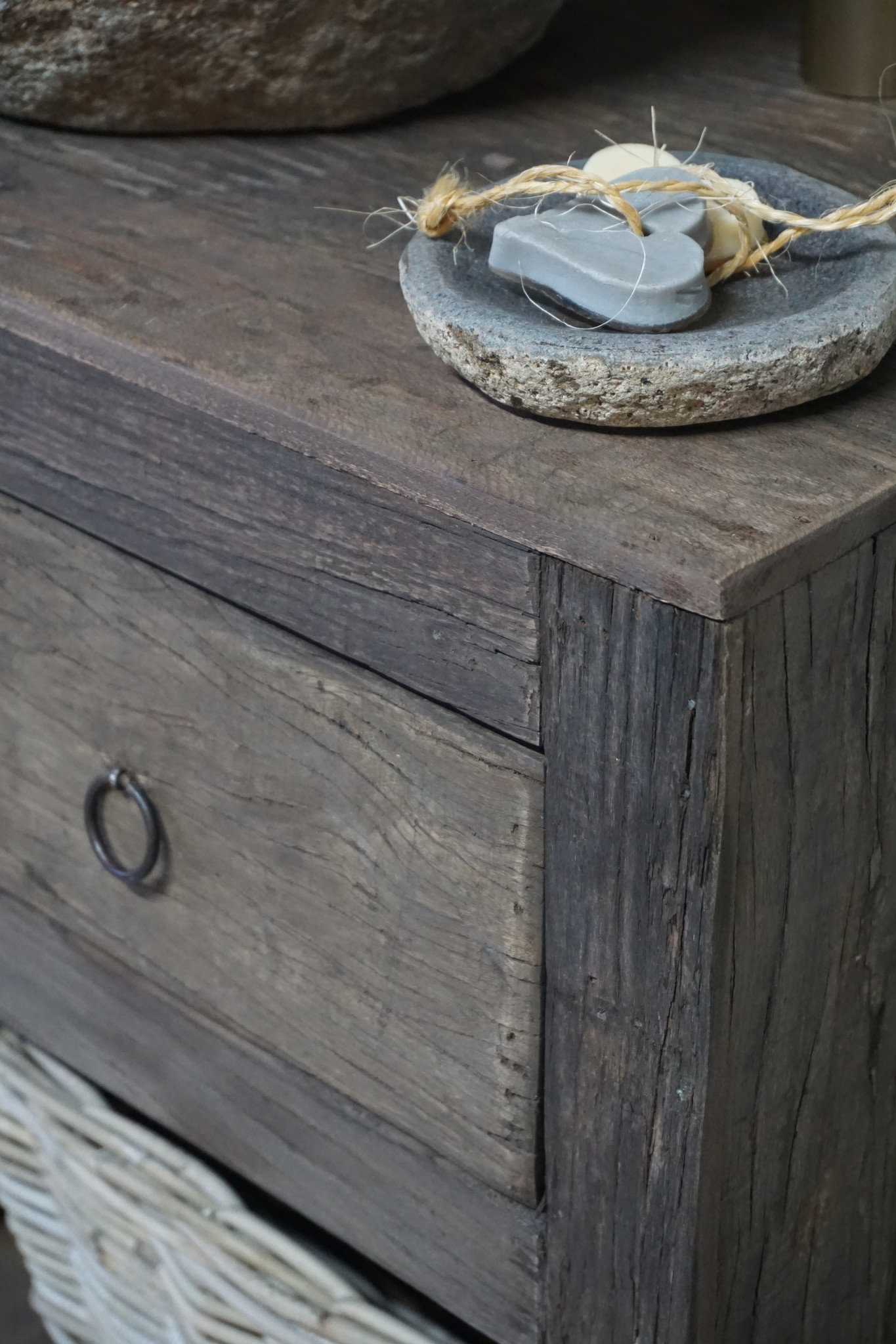 Rene Houtman Landelijk Badkamermeubel Oud Hout 80 cm