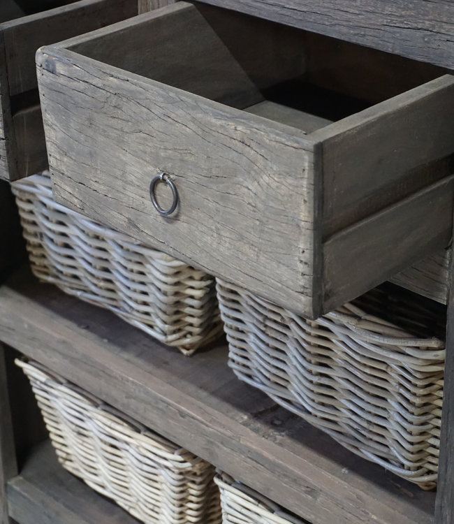 Rene Houtman Landelijk Badkamermeubel Oud Hout 80 cm