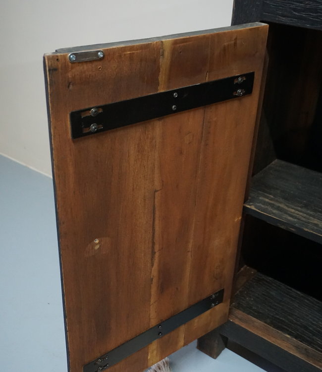 Rene Houtman Wastafelmeubel Hendrik 90x90 cm Zwart Hout