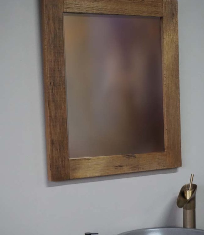 Rene Houtman Spiegel Dirty Grey 65x55x3 cm Oud Teak Hout