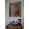 Spiegel Dirty Grey 65x55x3 cm Oud Teak Hout