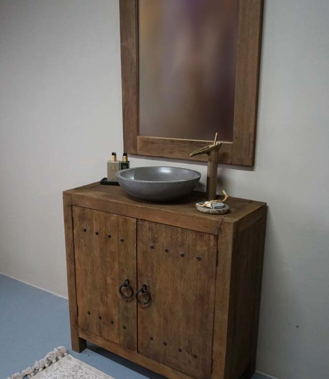 Rene Houtman Spiegel Dirty Grey Wand L90 x B75 x D3 cm