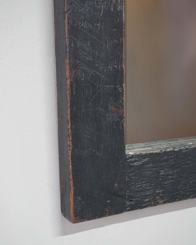 Rene Houtman Spiegel Old Black 65x55x3 cm Oud Teak Hout