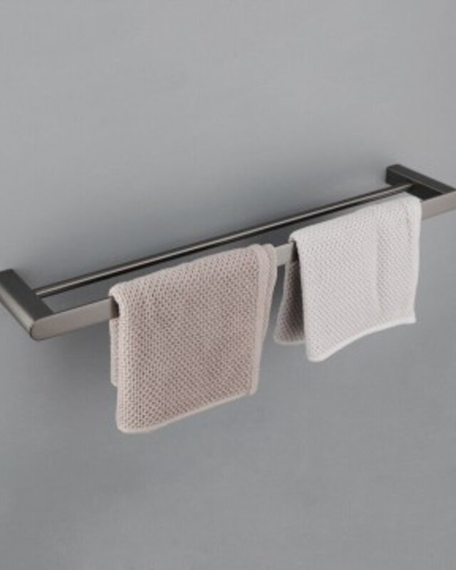 Rene Houtman Handdoekrek met Muurbevestiging | Gun Metal