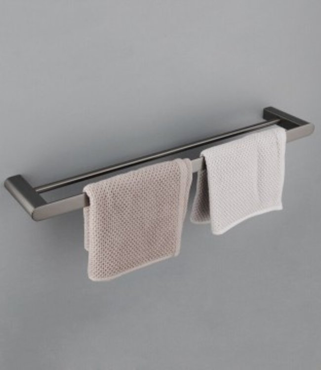 Rene Houtman Handdoekrek met Muurbevestiging | Gun Metal