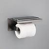 Wc-Rol Houder met Plateau | Gun Metal