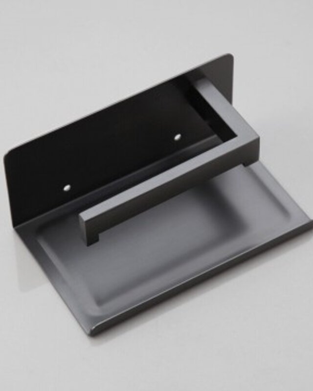 Rene Houtman Wc-Rol Houder met Plateau | Gun Metal