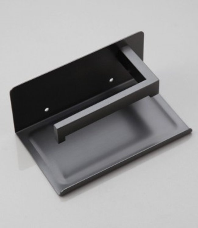 Rene Houtman Wc-Rol Houder met Plateau | Gun Metal