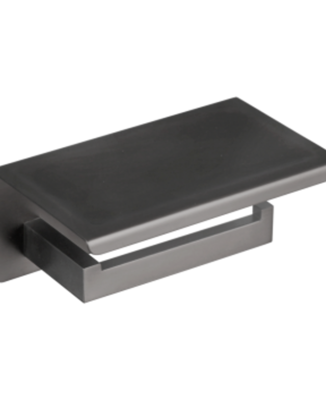 Rene Houtman Wc-Rol Houder met Plateau | Gun Metal