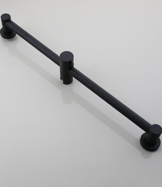 Rene Houtman Douchekraan met glijstang en shampoo bak - Zwart