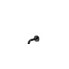 Slimline Wand Uitloop  | 19 cm | Mat Zwart
