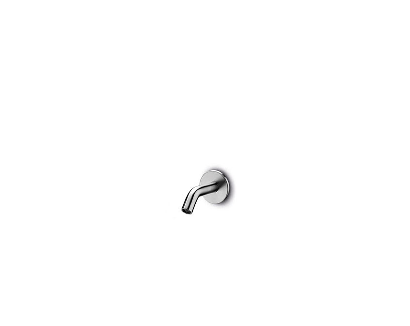JEE-O Slimline Wand Uitloop | 9 cm | Geborsteld RVS