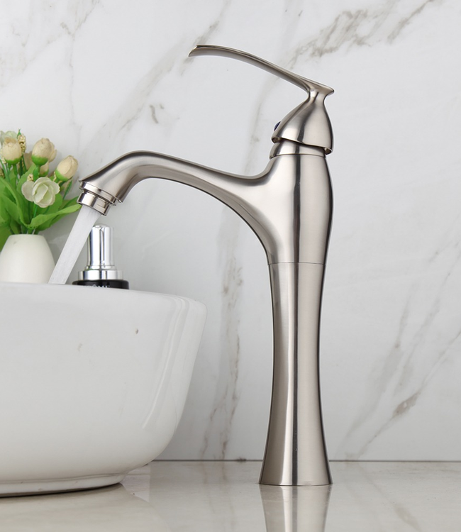 Rene Houtman Wastafelkraan klassiek - Geborsteld nikkel