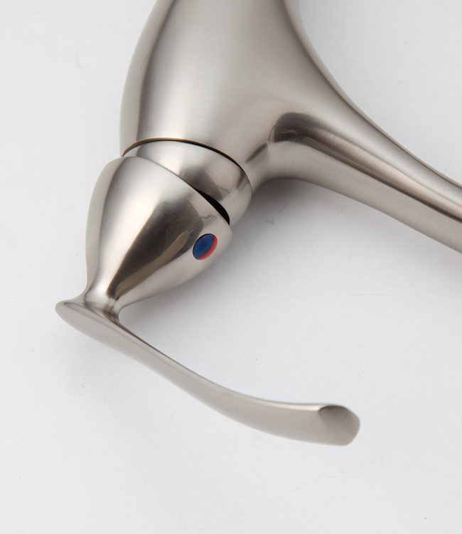 Rene Houtman Wastafelkraan klassiek - Geborsteld nikkel