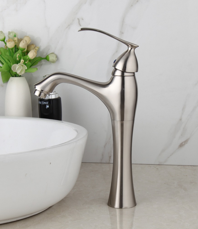 Rene Houtman Wastafelkraan klassiek - Geborsteld nikkel