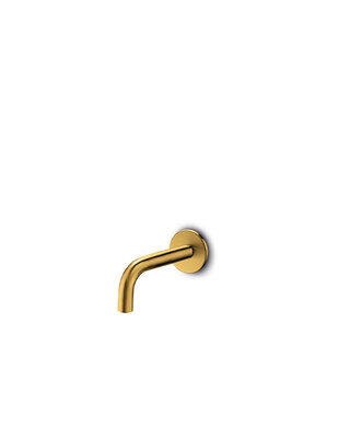 JEE-O Slimline Wand Uitloop | 90 Graden | 19 cm | Mat Goud