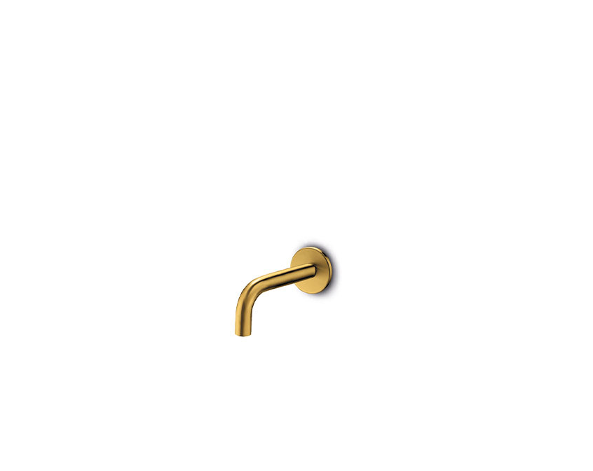 JEE-O Slimline Wand Uitloop | 90 Graden | 19 cm | Mat Goud