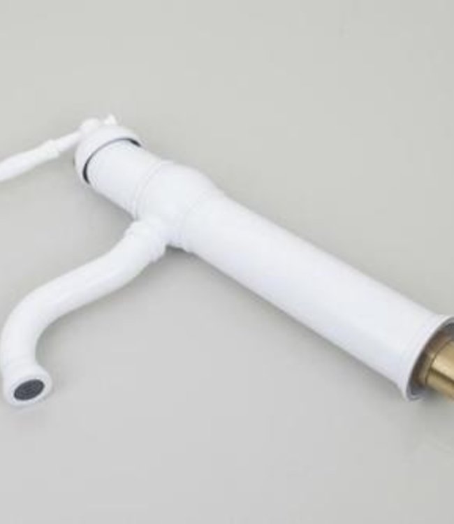 Rene Houtman Wastafelkraan klassiek staand - Wit