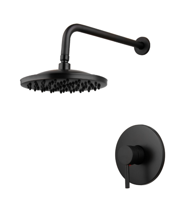 Rene Houtman Regendouche met ronde douchekop - Zwart