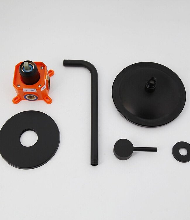 Rene Houtman Regendouche met ronde douchekop - Zwart