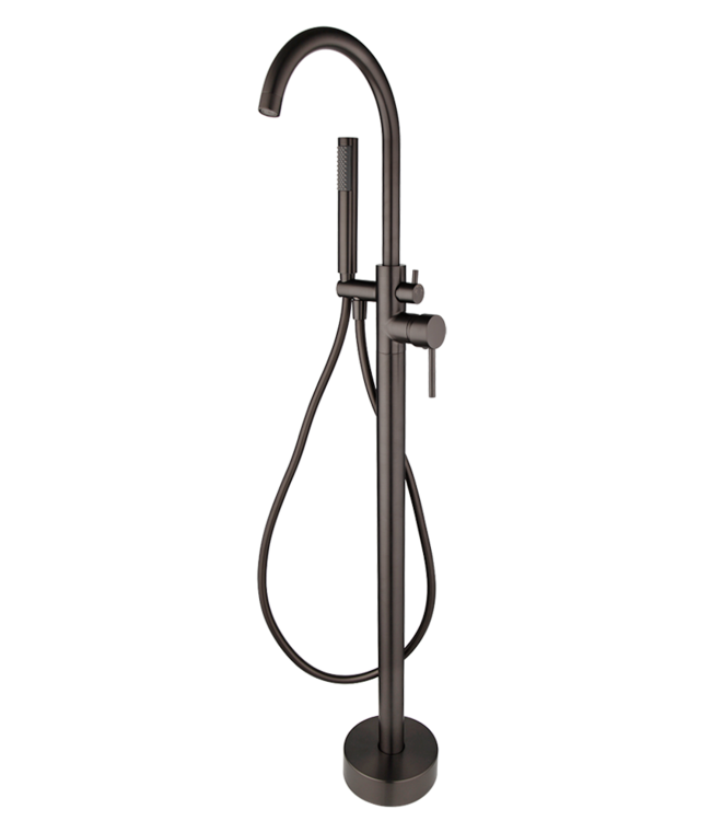 Rene Houtman Vrijstaande Badkraan met Handdouche | Gun Metal