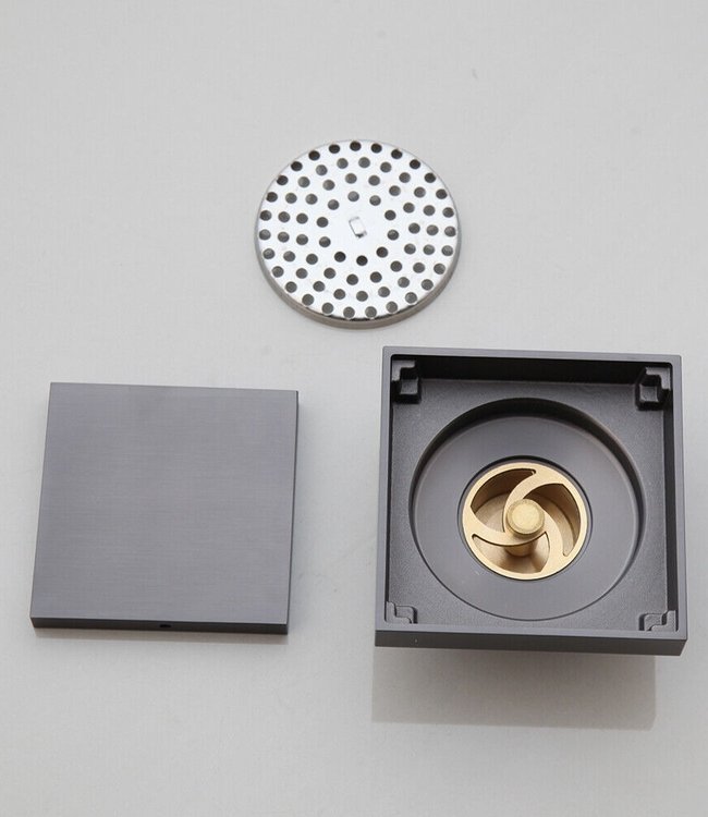 Rene Houtman Vierkante Doucheput | Gun Metal