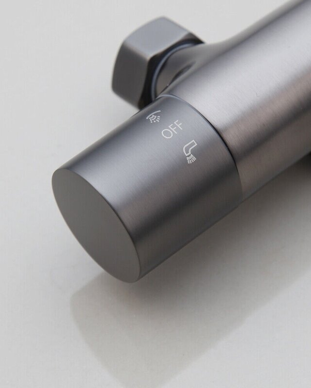 Rene Houtman Thermostatische Badkraan met 3 Standen Handdouche | Gun Metal