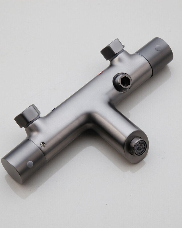 Rene Houtman Thermostatische Badkraan met 3 Standen Handdouche | Gun Metal