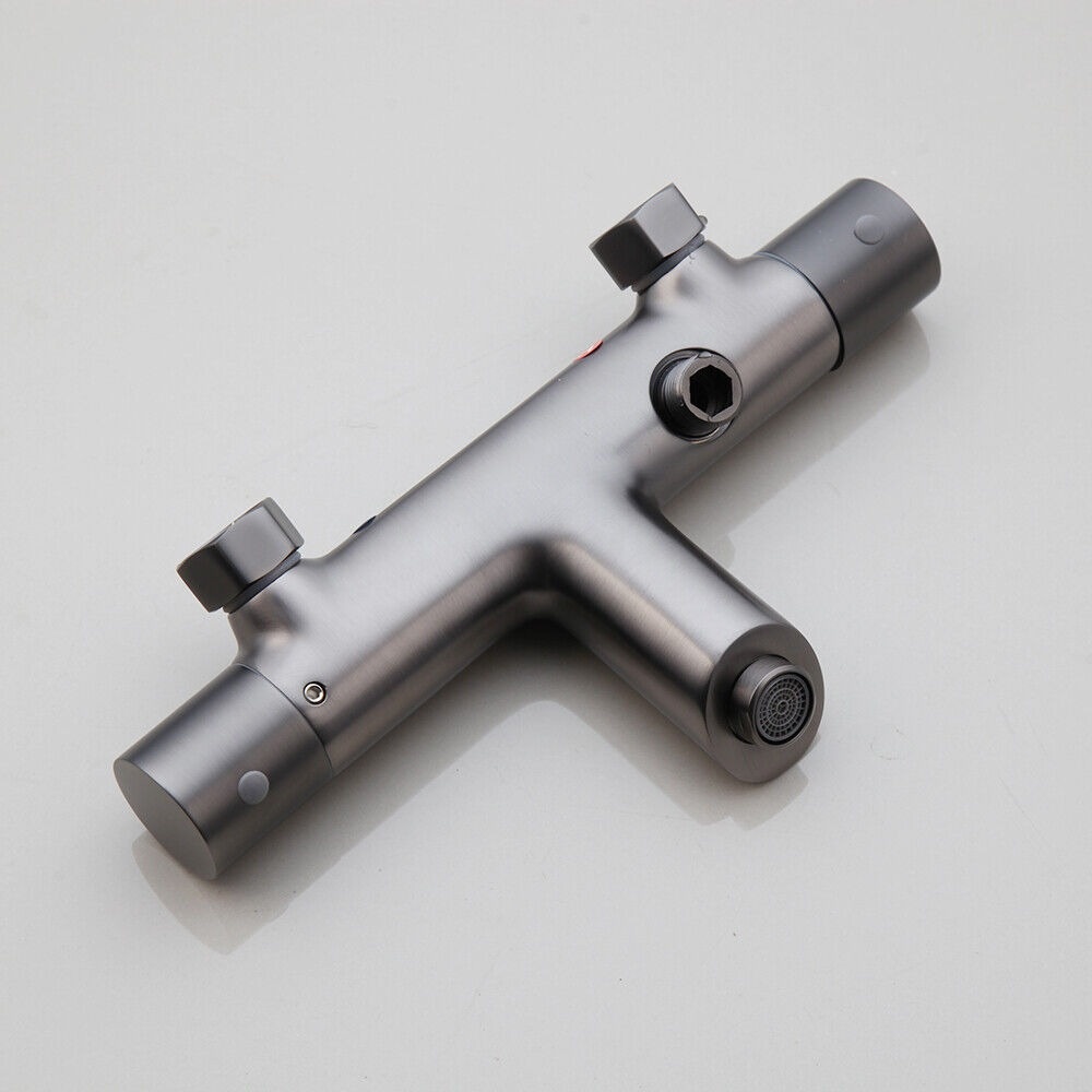 Rene Houtman Thermostatische Badkraan met 3 Standen Handdouche | Gun Metal