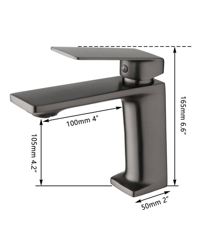 Rene Houtman Wastafelkraan | Mengkraan | Gun Metal