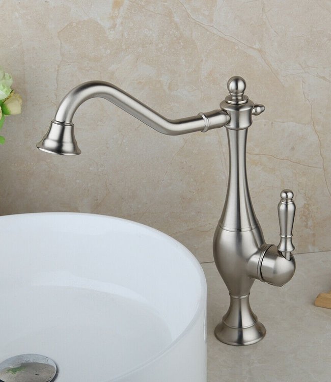 Rene Houtman Keuken Wastafelkraan | Geborsteld Nikkel