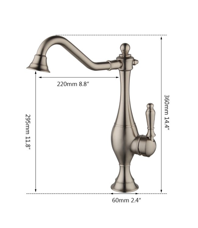 Rene Houtman Keuken Wastafelkraan | Geborsteld Nikkel