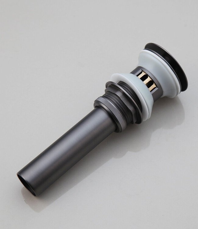 Rene Houtman Click Afvoer met Overloop Functie | Gun Metal