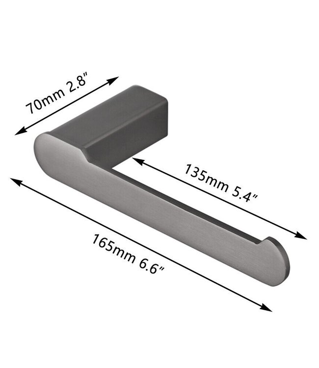 Rene Houtman Wc-rol Houder |  Gun Metal